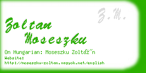 zoltan moseszku business card